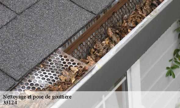 Nettoyage et pose de gouttière  brannens-33124 Couvreur Bordeaux 33