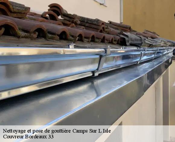 Nettoyage et pose de gouttière camps-sur-l-isle-33660 Couvreur Bordeaux 33