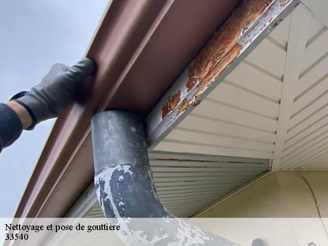 Nettoyage et pose de gouttière  caumont-33540 Couvreur Bordeaux 33