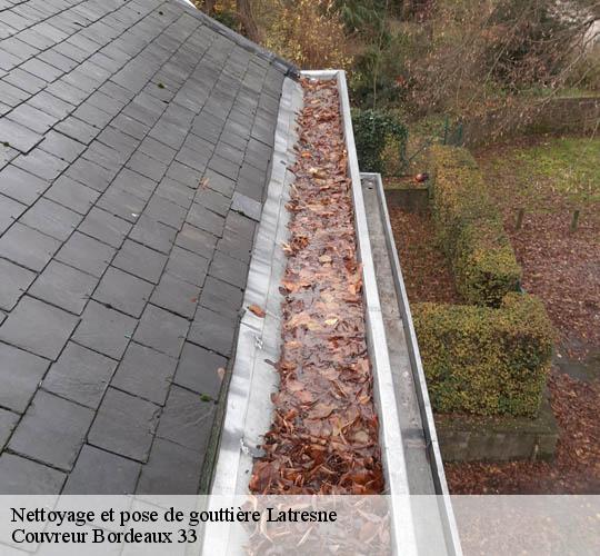 Nettoyage et pose de gouttière latresne-33360 Couvreur Bordeaux 33