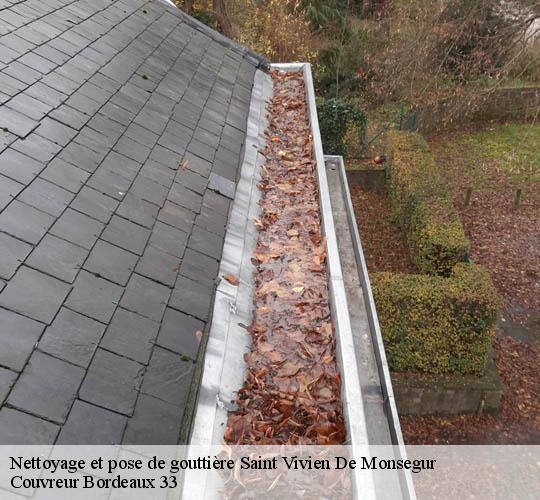 Nettoyage et pose de gouttière  saint-vivien-de-monsegur-33580 Couvreur Bordeaux 33
