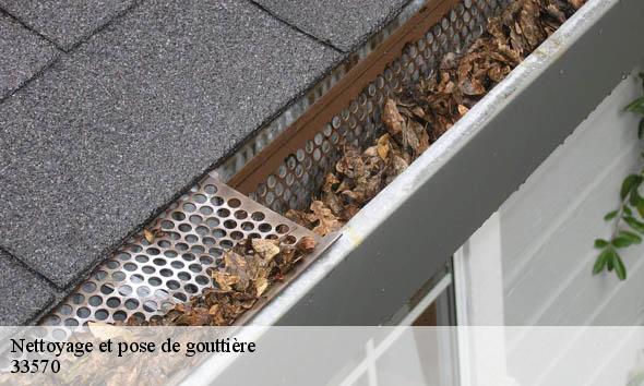 Nettoyage et pose de gouttière  tayac-33570 Couvreur Bordeaux 33